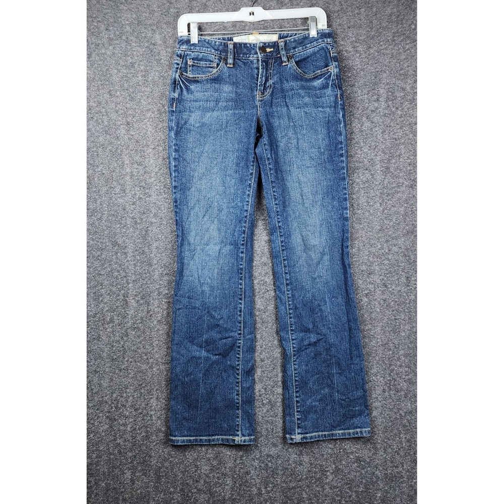 Ann Taylor Loft Original Bootcut Jeans Women 2 Blue Medium Wash Mid Rise Stretch